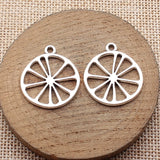 10pcs 27x24mm 3 Colors Antique Silver Color Kc Gold Color Antique Gold Color Hollow Out Lemon Slice Charms