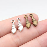 40pcs 16x5.2mm 2 Colors Antique Bronze Color Antique Silver Color Conch Charms For DIY Jewelry Making