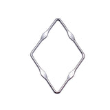 40pcs 30x20mm Kc Gold Color Rhodium Color Embossed Openwork Rhombus Geometric Charms For DIY Jewelry Making