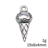 10pcs 19x8x4mm 2 Colors Antique Bronze Color Antique Silver Color Ice Cream Charms For DIY Jewelry Making
