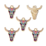 10PCS Alloy Drip-Style Bull's Head Pendants: DIY Necklace Earrings Jewelry Accessories Keychains Bag Charms for Jewelry Making