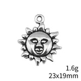 10pcs 23x19mm 2 Colors Antique Bronze Color Antique Silver Color Sun Charms For DIY Jewelry Making