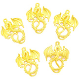 10 pcs Antique Sliver Bronze Gold Color Alloy Dragon Charm Fit Bracelets Necklace DIY Jewelry Findings 35*27mm D802