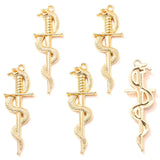 10pcs 6 Colors snake Sword Charms Pendant Retro Necklace Bracelet Metal Accessories DIY Charms Jewelry Craft Making 13X39mm M104