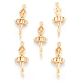 10pcs 4 Color Ballerina girl Charms Alloy Metal For earring Pendants DIY Handmade Jewelry Accessories Making 14*33mm I1136