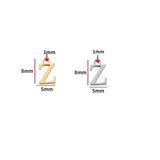 2pcs Stainless Steel Initial Alphabet DIY Jewelry Charms Wholesale A-Z Letter Necklace Making Pendant Never Fade S128
