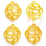 15pcs 7 Color Double hole flower Charm for Bracelet Necklace earring Pendant  DIY Handmade Jewelry Accessories 23*18mm Q1161