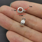 20-40pcs silver color Zinc Alloy Bead DIY big hole metal connector Beads Fits Charm Bracelets Necklaces Pendants making R224