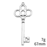 4pcs 28x67mm 2 Colors Antique Bronze Color Antique Silver Color Key Charms For DIY Jewelry Making
