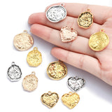 5pcs 4 Colors Irregular Alloy Charms Keyrings Bracelet Pendants Suitable for DIY Handicraft Jewelry Making B1113