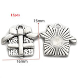 10-30pcs Christmas style charm snowman Santa Claus Gift box for Earring necklace Pendants DIY Handmade Craft Jewelry Making