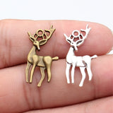10pcs 26x14mm 2 Colors Antique Bronze Color Antique Silver Color Deer Charms For DIY Jewelry Making