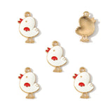 10pcs Enamel Charms Cute Cartoon chick Pendants Charms For Jewelry Making Supplies DIY Handmade Bracelets Earrings Accessories