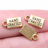 40pcs 12x6mm 2 Colors Antique Silver Color Antique Gold Color Hand Crafted Charms For DIY Jewelry Making