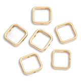 20pcs inside diameter 10mm square Frame Wrapped Bead Connect Spacers Through Hole Beading Cap DIY Bracelet for Jewelry Making