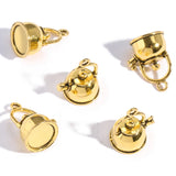 10Pcs Alloy Kettle Pendant 18*14mm Suitable for DIY Necklace Bracelet Keychain Bag Pendant Jewelry Making Material J526