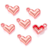 20pcs 5 Color Exquisite heart shaped Charm for Necklace Keyring Pendant  DIY Handmade Jewelry Accessories 14*10mm A137