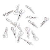 50pcs Screw-Style Alloy Charms 16*5mm Earrings Bracelets Bag Charms for DIY Handmade Jewelry Making Accessories J522