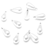 20Pcs 2colour Multiple models Imitation Pearl Drop Pendant  ABS DIY Earrings Crafts Zipper DIY Making Findings Z2