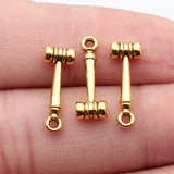 20pcs 18x6.6x3.6mm 3 Colors Antique Bronze Color Antique Silver Color Antique Gold Color Judge'S Gavel Charms