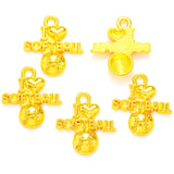 15pcs 5colors I Love Baseball Charm For Necklace Bracelet necklace Pendant DIY Jewelry Making Accessories 21*20mm J485