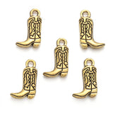 10Pcs 3 Color Metal Alloy  Charms Boots Shoes Pendants for Necklace Key buckle Jewelry Making DIY Handmade Craft 18*11mm