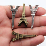 2pcs 18x43mm 2 Colors Antique Bronze Color Antique Silver Color Eiffel Tower Charms For DIY Jewelry Making