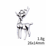 10pcs 26x14mm 2 Colors Antique Bronze Color Antique Silver Color Deer Charms For DIY Jewelry Making