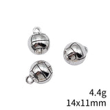 5pcs 14x11mm 3 Colors Antique Bronze Color Antique Silver Color Antique Gold Color 3D Volleyball Charms