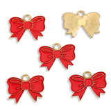 10pcs 18*14mm 7 colors Enamel Alloy bow Charm Earring Pendant DIY Keychain Necklace Jewelry Accessories W471