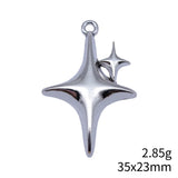 10pcs 35x23mm 5 Colors Star Charms For DIY Jewelry Making