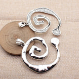 1pcs 80x70mm 2 Colors Antique Silver Color Kc Gold Color Large Swirl Shaped Pendant For DIY Jewelry Making