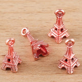 30pcs Antique Silver color Eiffel tower Charm For Jewelry Making Bracelet Necklace Handmade 18*8mm E3