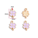 10pcs various styles Enamel Alloy flower Charm Earring Pendant DIY Keychain Necklace Jewelry Accessories W494