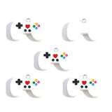 10Pcs Colorful Gaming Controller Resin Keychain Charms for Phone Cases 27.5*20mm Suitable for DIY Jewelry Making AccessoriesW580