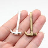 5pcs 40x19mm 2 Colors Antique Bronze Color Antique Silver Color Hammer Charms For DIY Jewelry Making