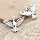 5pcs 37x28mm 2 Colors Antique Bronze Color Antique Silver Color Eagle Charms For DIY Jewelry Making