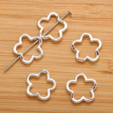 20pcs Two Hole Flower Frame Beads Spacer Connectors Diy Necklace Bracelet Earrings Pendants Jewelry Making Accessories 15*15mm