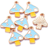 10Pcs 6 Color mushroom Charms Diy Findings Keychain Bracelets Pendant For Jewelry Making