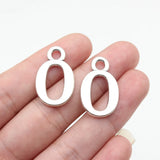 10pcs 26x16mm 1 Colors Antique Silver Color Number 0 Charms For DIY Jewelry Making