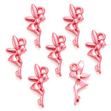 40pcs 6 color alloy  Antique Silver color angel Charms Zinc alloy Pendant Jewelry DIY Necklace earring 19*8mm I221