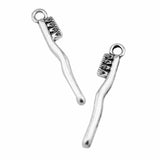 10pcs 29x13mm 2 Colors Antique Bronze Color Antique Silver Color Toothbrush Charms For DIY Jewelry Making