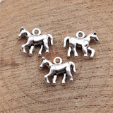 20pcs 13x10mm 2 Colors Antique Silver Color Antique Gold Color 3D Pony Charms For DIY Jewelry Making