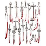 5 pcs 20 styles Halloween Zinc Alloy Bloody Dagger Color Charms Knife Pendants for DIY Bangle Bracelet necklace Findings W430