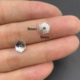 20-40pcs silver Alloy Flower Holder Partition Bead Cap Bead Holder Cap DIY Step Shaking Hairpin Hairpin Crown Accessories V149