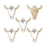 10PCS Alloy Drip-Style Bull's Head Pendants: DIY Necklace Earrings Jewelry Accessories Keychains Bag Charms for Jewelry Making