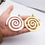 1pcs 98x79mm 2 Colors Antique Silver Color Antique Gold Color Large Hammered Swirl Pendant For DIY Jewelry Making