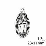10pcs 23x11mm 2 Colors Antique Bronze Color Antique Silver Color Virgin Mary Charms For DIY Jewelry Making