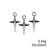 40pcs 20x10mm 5 Colors Cross Star Charms For DIY Jewelry Making