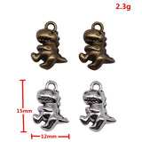 10pcs 12x15mm 2 Colors Antique Bronze Color Antique Silver Color Dinosaur Charms For DIY Jewelry Making